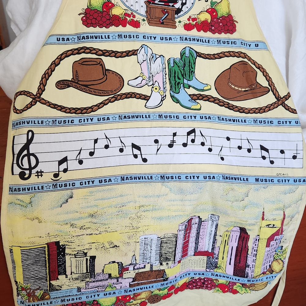 Source Unknown Nashville Music City Apron